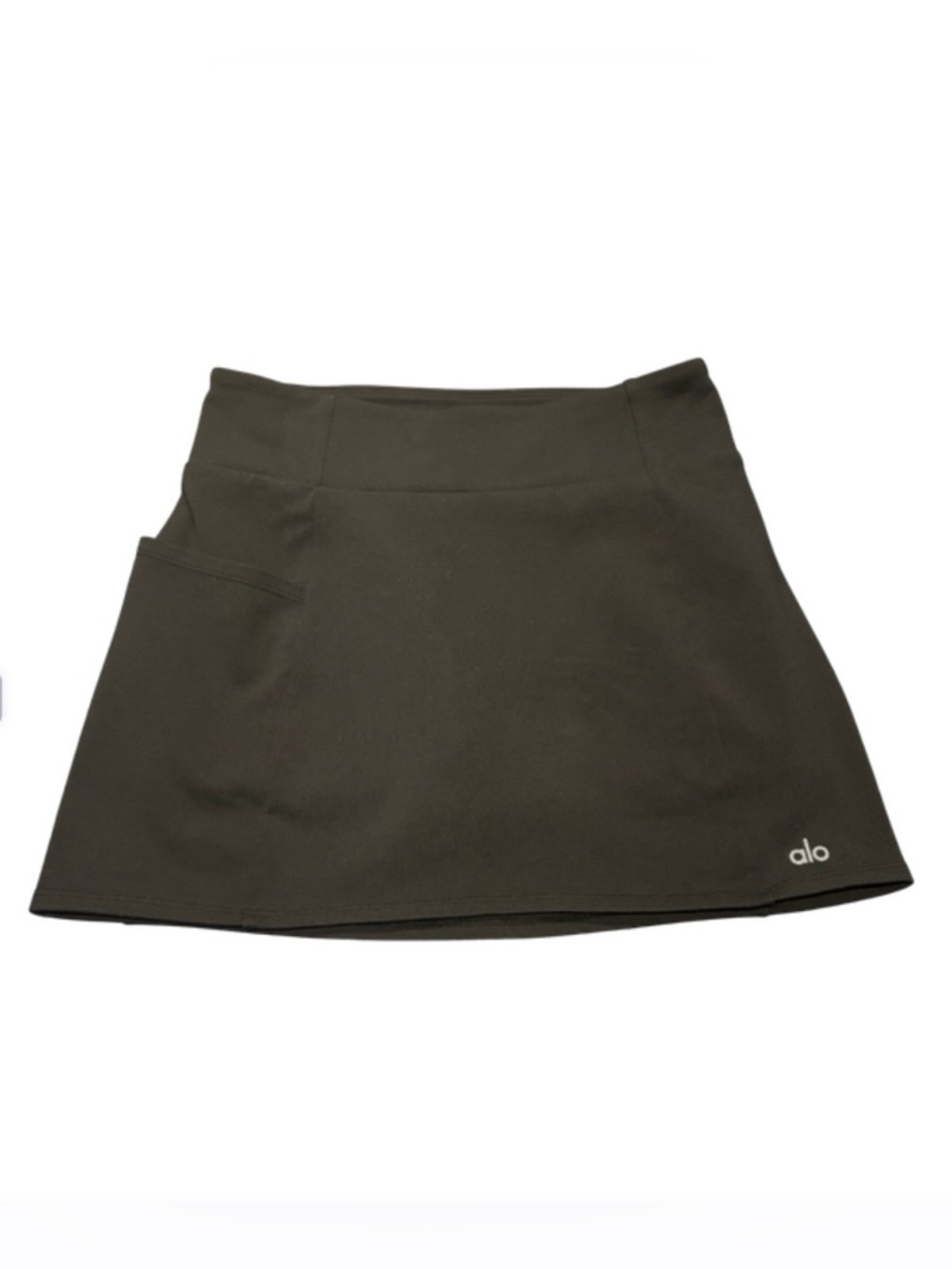 Alo Yoga Airbrush High-Waist Good Form Tennis Skirt Black SizeS Athleisure Skort - Picture 5 of 12